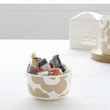 マリメッコ ウニッコ ボウル 250ml ホワイト/ベージュ marimekko UNIKKO