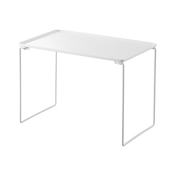 tower タワー(山崎実業) 折り畳み積み重ね棚 L Foldable Stacking Shelf L 収納 キッチン 台所 洗面所 ランドリー ラック シンク下
