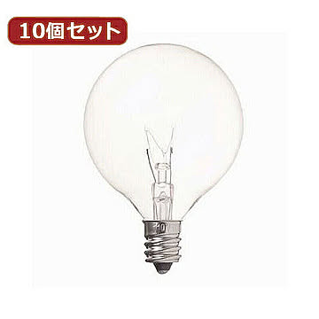 YAZAWA 10個セット ベビーボール球10WクリアE12 G501210CX10 管理No. 4560352848928