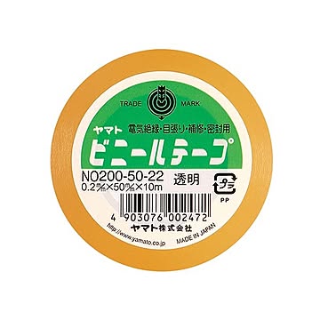 (まとめ) ヤマト ビニールテープ 50mm×10m 透明 NO200-50-22 1巻  【×30セット】