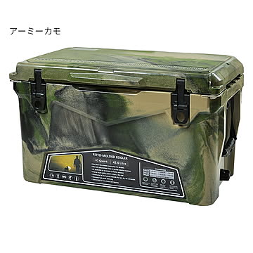 キュリアス ICE AGE 45QT クーラーボックス 42.6L 幅67x奥行41x高さ41cm アーミーカモ