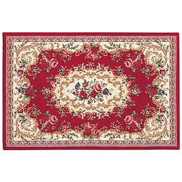 ゴブラン ザイン 50cm×80cm 防滑仕様 玄関マット レッド