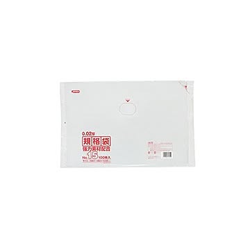 規格袋 15号100枚入02LLD+メタロセン透明 KN15 （40袋×5ケース）200袋セット 38-427