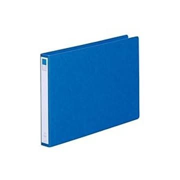 (業務用5セット) LIHITLAB ツイストリング式ファイル 【B4/2穴】 ヨコ型 F834UN-5 藍