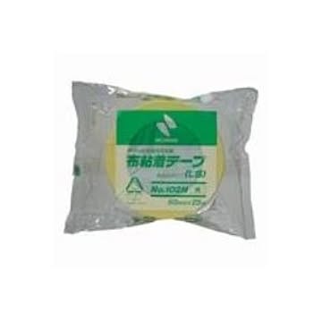 （まとめ）ニチバン カラー布テープ 102N-50 50mm×25m 黄色【×10セット】
