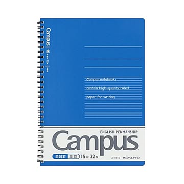 コクヨ キャンパス英習帳（ツインリングとじ）セミB5 並罫 32枚 ス-T810 1セット（80冊）