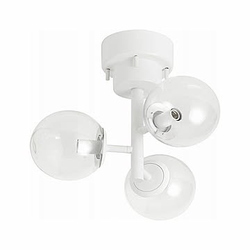 BRID ブリッド TINY GLASS CEILING LIGHT 3 タイニーグラスシーリングライト 3灯 (LED球付属) 003365 / シーリングランプ 天井照明 E17 40W相当×3灯