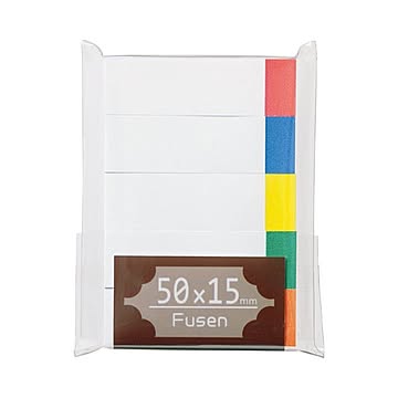 (まとめ) TANOSEE ふせん 50×15mm ホワイト（5色帯入） 1パック（5冊） 【×30セット】