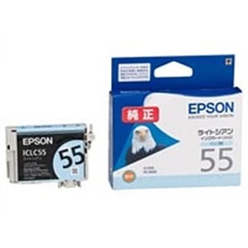(業務用5セット) EPSON エプソン インクカートリッジ 純正 ICLC55 ライトシアン