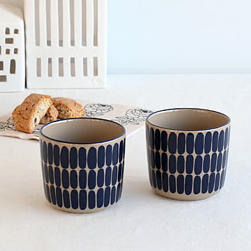 マリメッコ アルク ラテマグ 200ml 2個入り(ペア) テラ/ダークブルー marimekko Alku