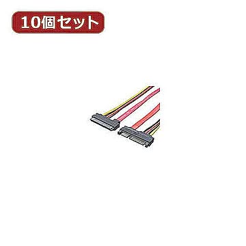 変換名人 10個セット SATA+電源ケーブル(オス-メス) SPAB-CA50X10 管理No. 4589452952847