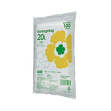 TANOSEE ゴミ袋エコノミー 半透明 20L 1セット（2000枚：100枚×20パック）
