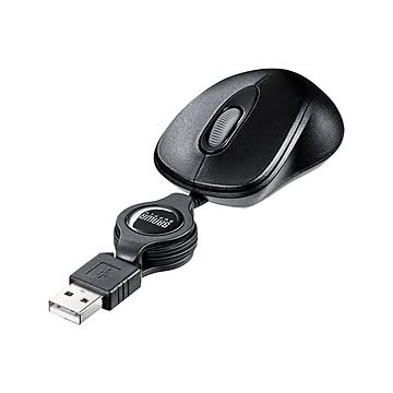 まとめサンワサプライケーブル巻取り光学式マウス ブラック MA-MA6BK 1個×3セット