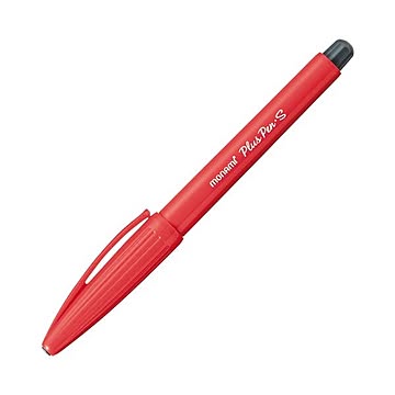 （まとめ） モナミ 水性サインペン PlusPen・S 極細 赤 18451 1セット（12本） 【×5セット】