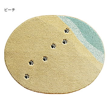 ラグタス マット 70x90cm 猫ラグ ビーチ