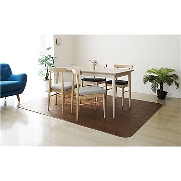 アキレス クッションフロアラグマット 182×230cm チョコレートブラウン 床暖房対応