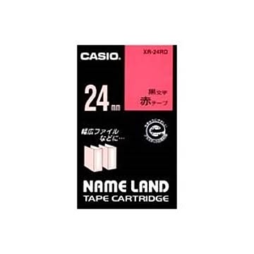(業務用3セット) CASIO カシオ ネームランド用ラベルテープ 幅：24mm XR-24RD 赤に黒文字