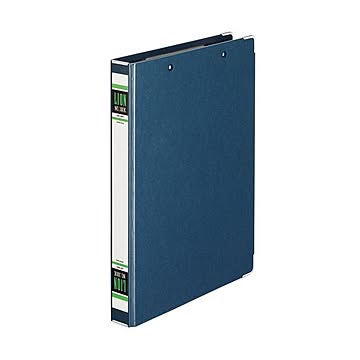 （まとめ）ライオン事務器 スプリングファイルA4タテ両天とじ 2穴 300枚収容 背幅36mm 紺 No.100K-A4WH 1冊 【×10セット】