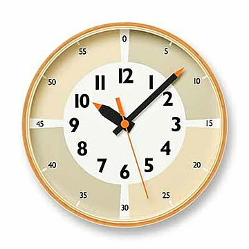 Lemnos レムノス fun pun clock with color ! 2023 YD23-09 知育時計 掛時計 掛け時計 ウォールクロック スイープセコンド スイープムーブメント 音がしない