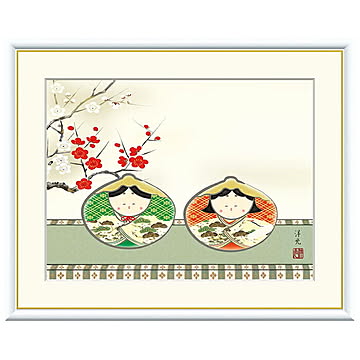 額絵 貝雛 井川洋光 52x42cm 三幸