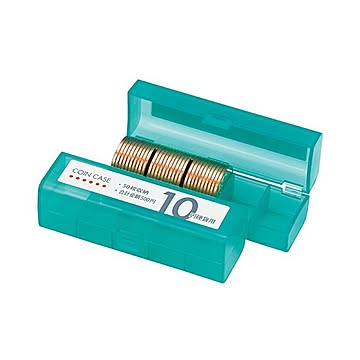 （まとめ） オープン工業 コインケース（50枚収納）10円硬貨用 緑 M-10 1個 【×50セット】
