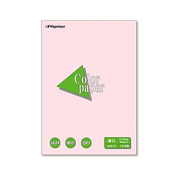 （まとめ） Nagatoya カラーペーパー A4判 厚口 ナ-3319 さくら 100枚入 【×3セット】