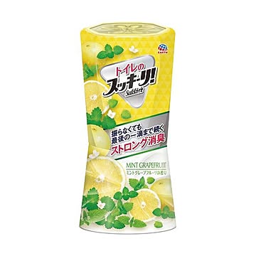 （まとめ）アース製薬 トイレのスッキーリ！ミントグレープフルーツ 400ml 1個【×10セット】