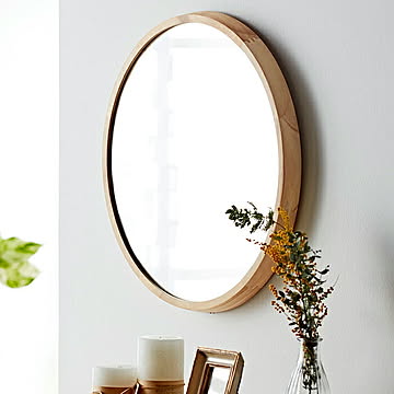 ウォールミラー Acoustic アコウスティック 完成品 AC-460 国産 約Φ46.5×奥行3.4cm 岩附