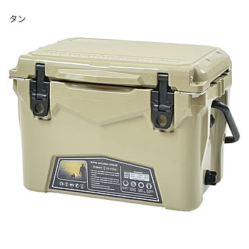 キュリアス ICE AGE クーラーボックス 20QT 18.9L 幅53x奥行33x高さ36cm タン