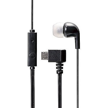 エレコム microUSBヘッドホン/モノラル/マイク有/ブラック EHP-MM100MBK 管理No. 4953103306097