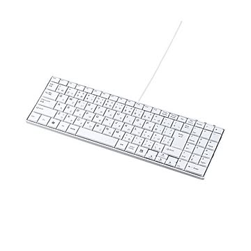 (まとめ)サンワサプライ USBスリムキーボード SKB-SL17WN×2セット