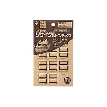（まとめ） ニチバン マイタック(R) リサイクルインデックス OA対応 インクジェットプリンタ対応 ML-132BR 青枠 1P入 【×10セット】
