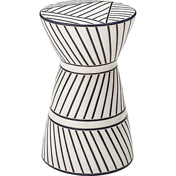 陶器製スツール オットマン 直径30×高さ45cm 屋外使用対応 サイドテーブル兼用 A型