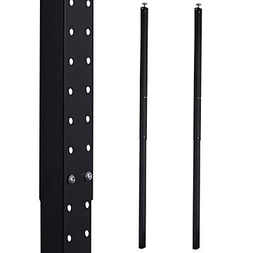 スチールラックのキタジマ 壁面突っ張りパンチングラック 有孔ボード風 幅5cm 高さ160～270cm