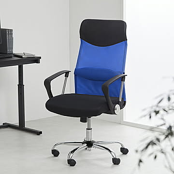 オフィスチェア メッシュ ハイバック 肘付 低反発【プラザセレクト】 
