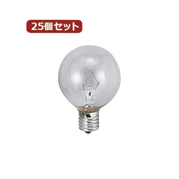 YAZAWA 25個セット ベビーボール球10WクリアE26 G602610CX25