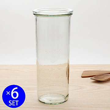 ウェック モールドシェイプ WE784 ガラスキャニスター 1550ml 6個セット