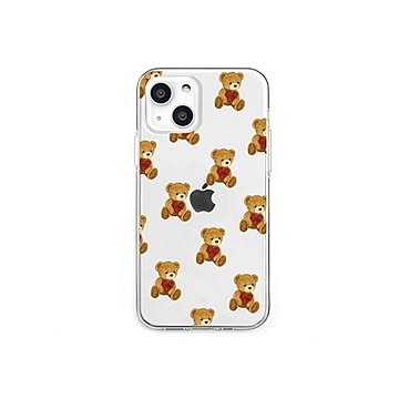 dparks ソフトクリアケース for iPhone 13 ハートテディ DS21554i13