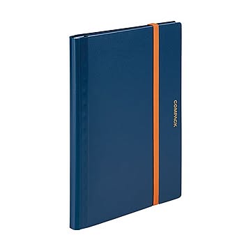 まとめ キングジム 二つ折りクリアーファイルコンパック 5ポケット ネイビー 5894Sネイ 1冊  ×30セット