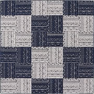 カイン プレーベル 手洗い可 ホットカーペット対応 ラグマット ブルー 約130×190cm