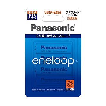 まとめパナソニック 充電式ニッケル水素電池eneloop スタンダードモデル 単3形 BK-3MCC/4C 1パック4本×3セット