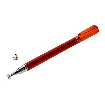 ミヨシ(MCO) 先端を交換できるタッチペン ねらえるタイプ STP-L02/RD 2本セット