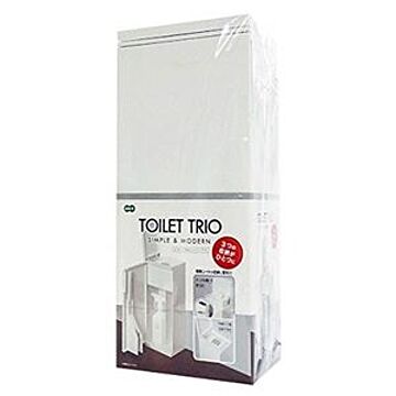 オーエ トイレトリオ トイレブラシ ケース付き 収納ボックス ホワイト掃除シート収納可 6個セット
