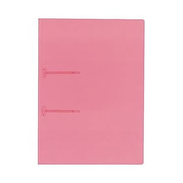 （まとめ）コクヨ ファスナーファイル（クリヤーカラー）A4タテ 2穴 90枚収容 ピンク フ-P170P 1セット（20冊）【×5セット】