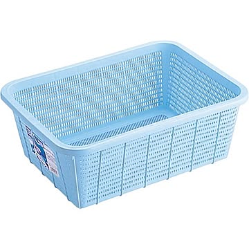 キッチンバスケット/キッチン用品 ブルー 材質：PP メッシュ形状 『HOME＆HOME』【代引不可】