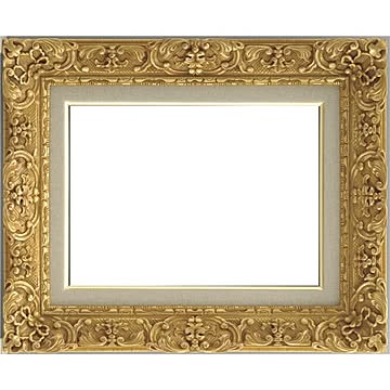 油絵額縁／油彩額縁 【F10 ダークゴールド】 総柄彫り 黄袋 吊金具付き