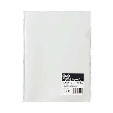 （まとめ）TANOSEE クリアホルダー A4クリア 1セット（30枚：10枚×3パック）【×20セット】