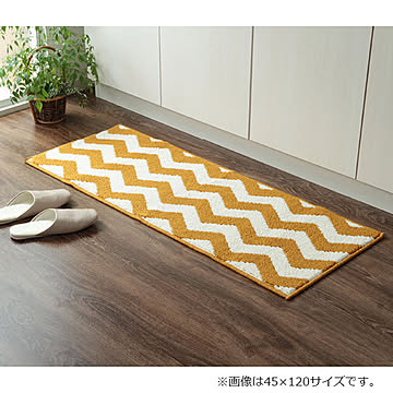 イケヒコ・コーポレーション キッチンマット ウェイク 65×270cm イエロー 2036019