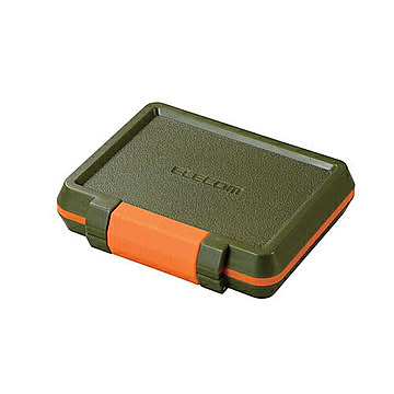 エレコム SD microSDカードケース(耐衝撃) CMC-SDCHD01GN 管理No. 4953103310094
