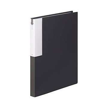 (まとめ) TANOSEE クリヤーブック（クリアブック） A4タテ 36ポケット 背幅24mm ダークグレー 1冊  【×30セット】